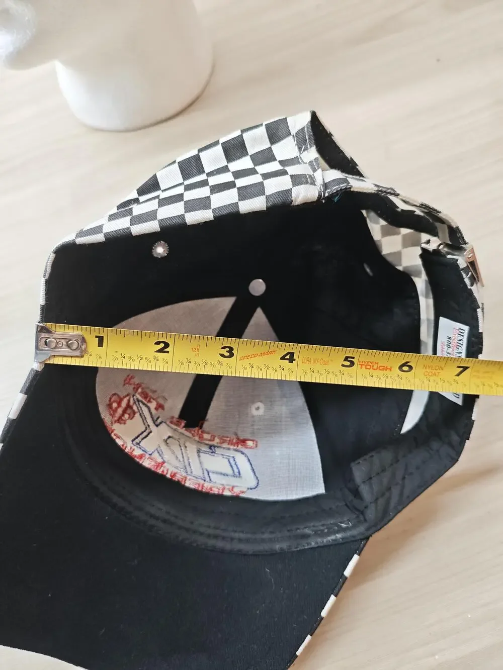 Circle Ten CTX Hat Cap Strap Back Black White Checkered Racing Embroidered Mens
